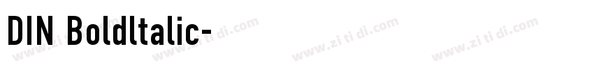 DIN Boldltalic字体转换
